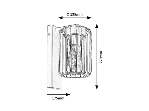 Záhradné svietidlo Rabalux 77106 1x40W E27 230V IP44